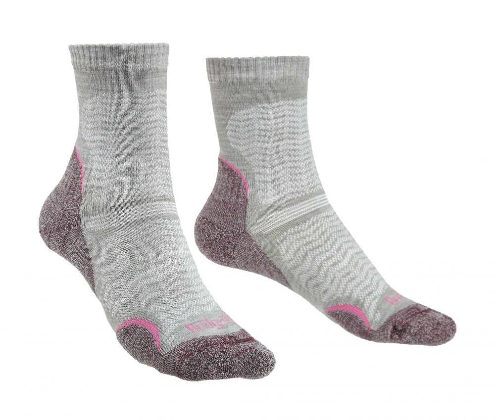 Bridgedale Dames Wandelsokken short Sok Ultralight T2 Aubergine
