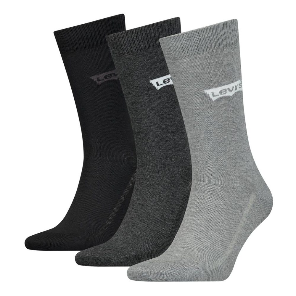 Levi's Herensokken Batwing Logo Regular Cut 3-Pack Grey Combo