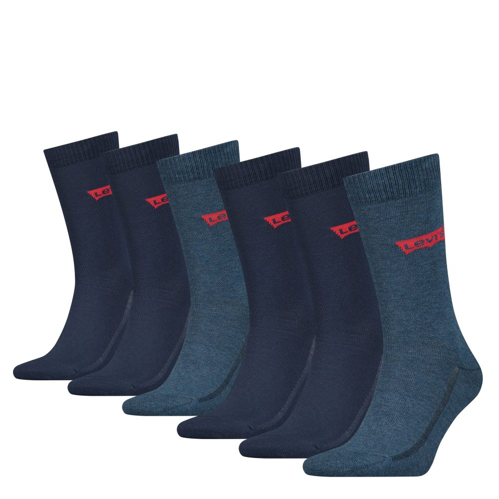 Levi's Herensokken 168Sf Regular Cut 6-Pack Denim