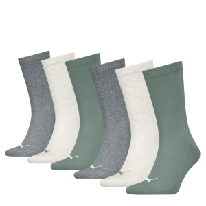 PUMA Unisex Sportsokken 6-Pack Light Green moon