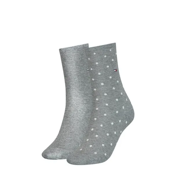 Tommy Hilfiger Damessokken Dots 2-Pack Middle Grey