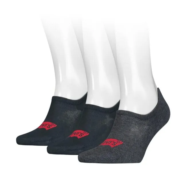 Levi’s Heren Footies High Cut Batwing Logo 3-Pack Denim