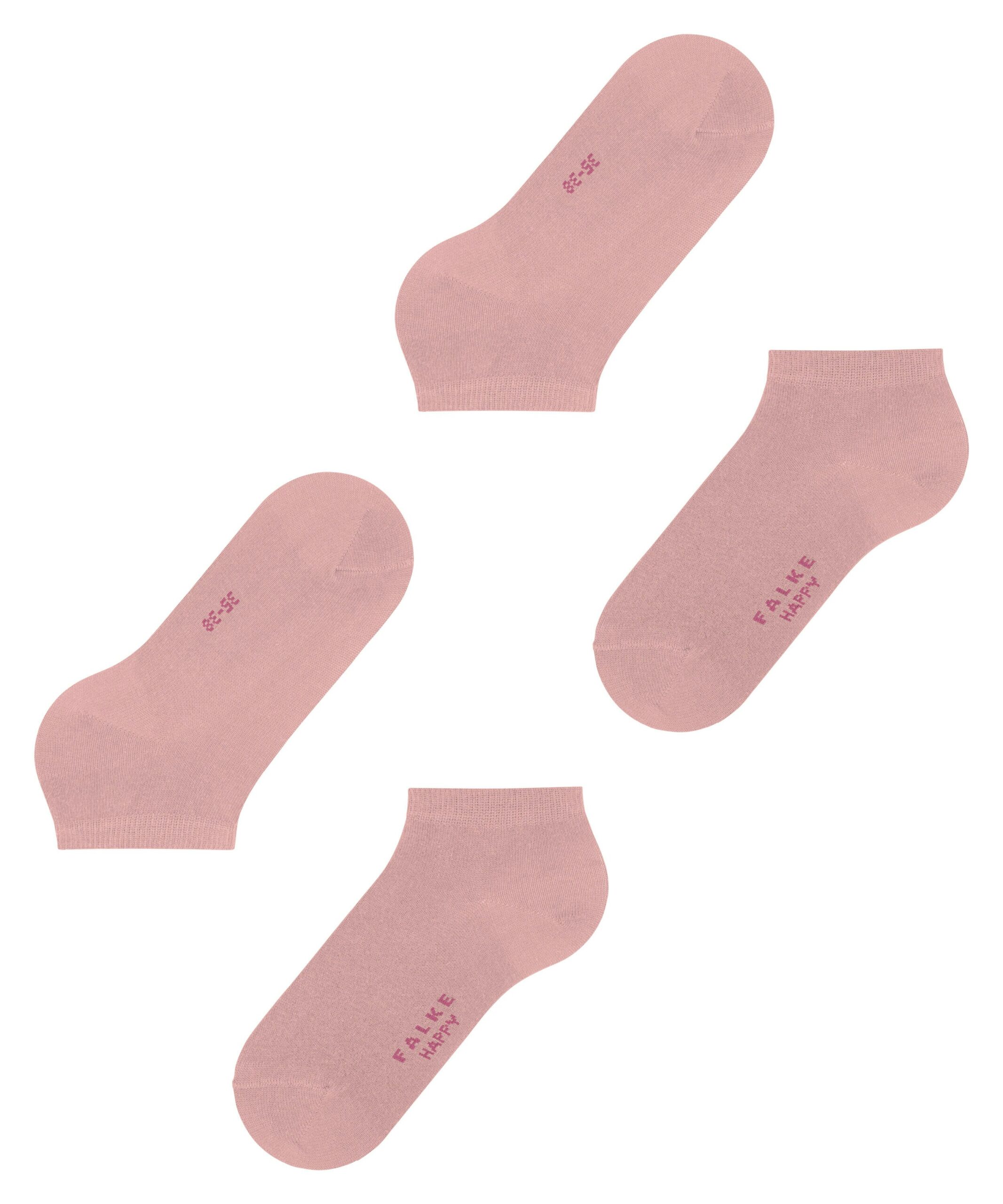 FALKE Dames Sneakersokken Happy 2-Pack Roze - Afbeelding 5