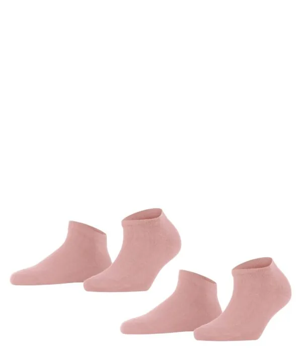 FALKE Dames Sneakersokken Happy 2-Pack Roze