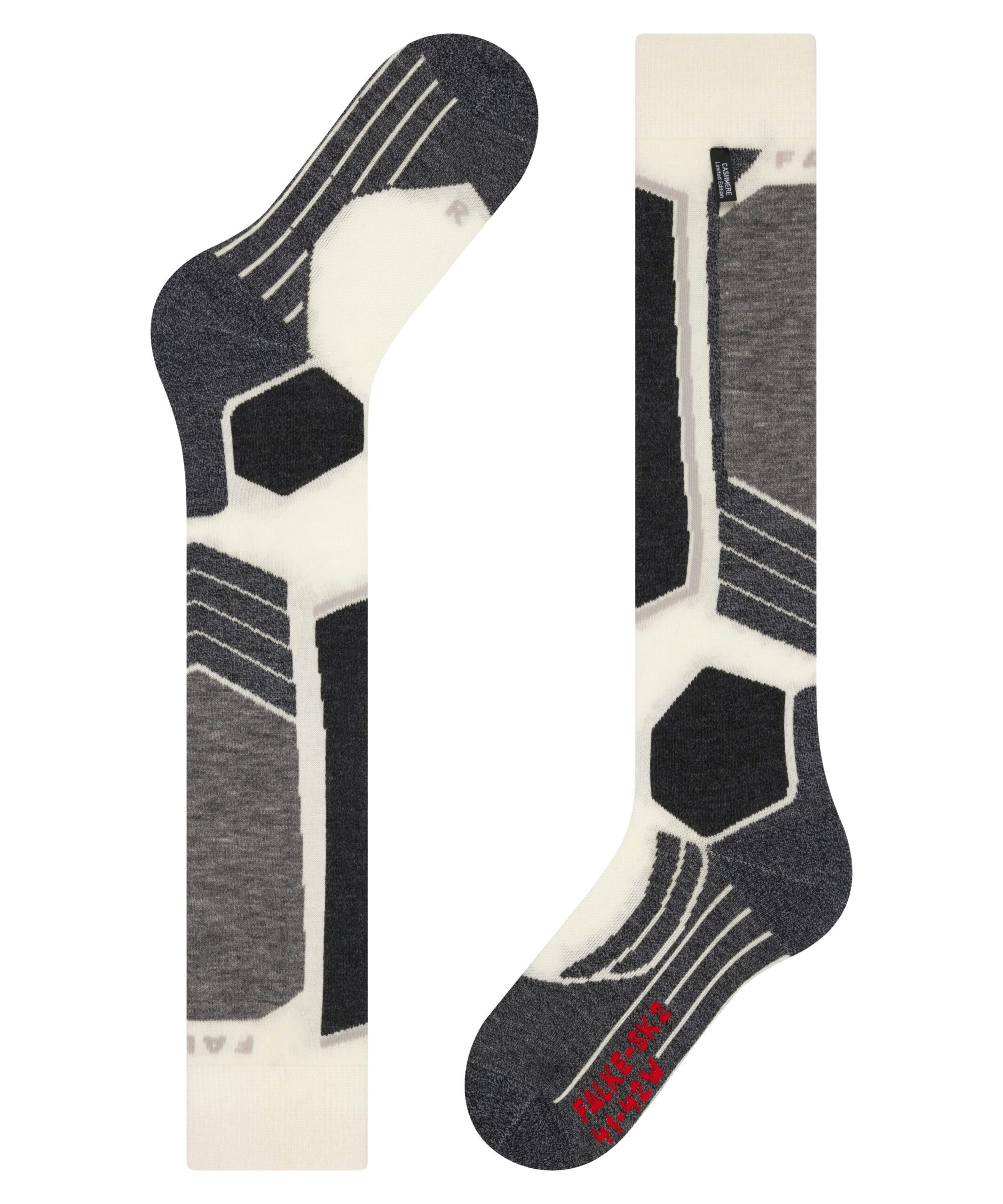 FALKE Dames Skisokken SK2 Cashmere Wit - Afbeelding 6