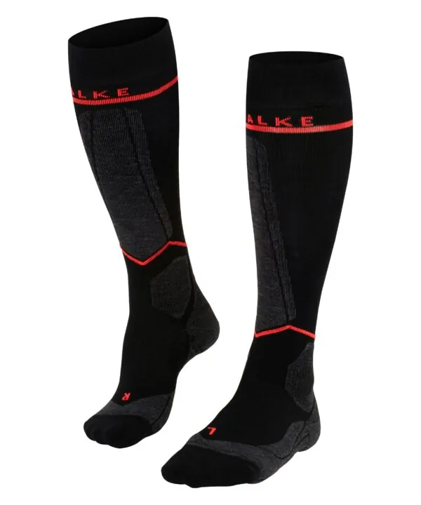 FALKE Dames Skisokken SK Compressie Wol Zwart