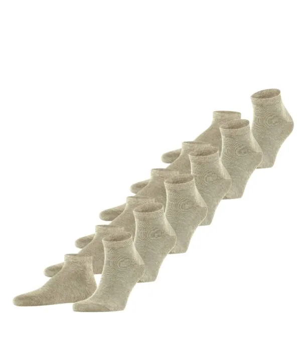 FALKE Heren Sneakersokken Happy 6-Pack Sand Melange