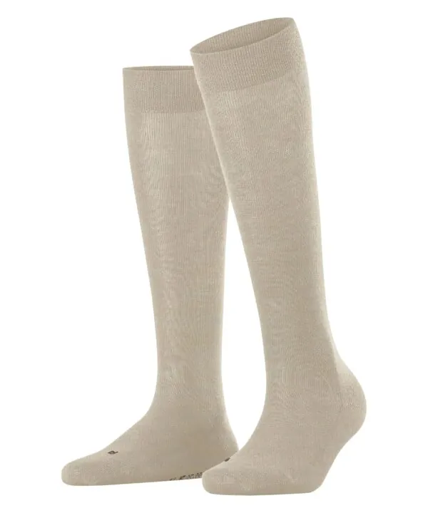 FALKE Dames Kniekous London Sensitive Sand