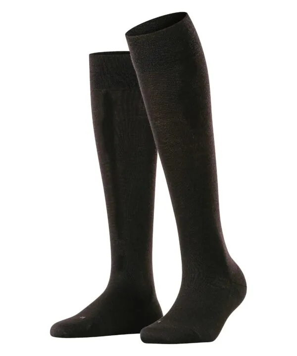 FALKE Dames Kniekous Berlin Sensitive Zwart