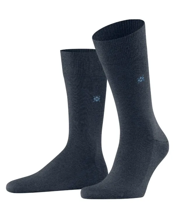 Burlington Herensokken Leeds Dark Blue Melange