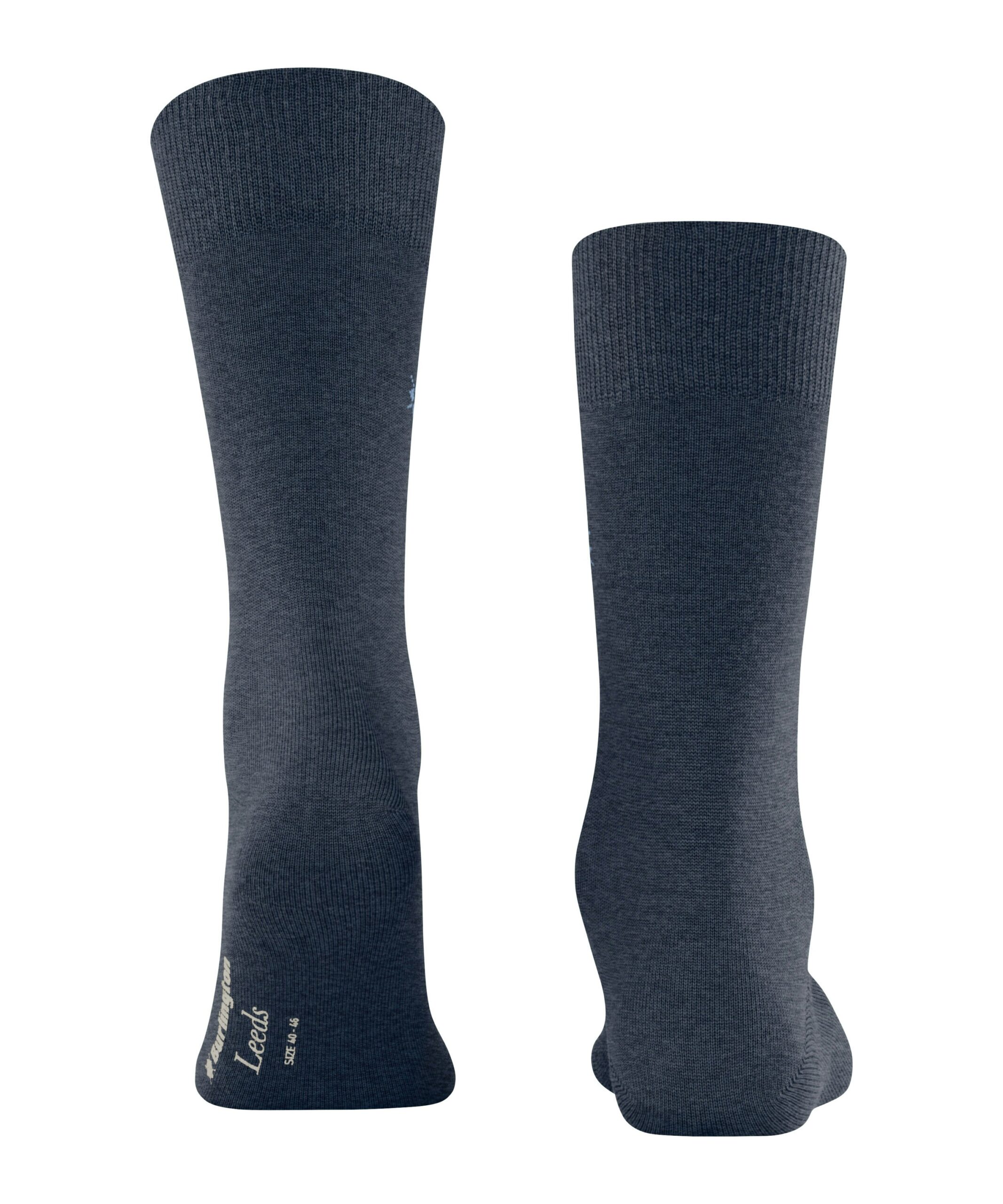 Burlington Herensokken Leeds Dark Blue Melange - Afbeelding 2