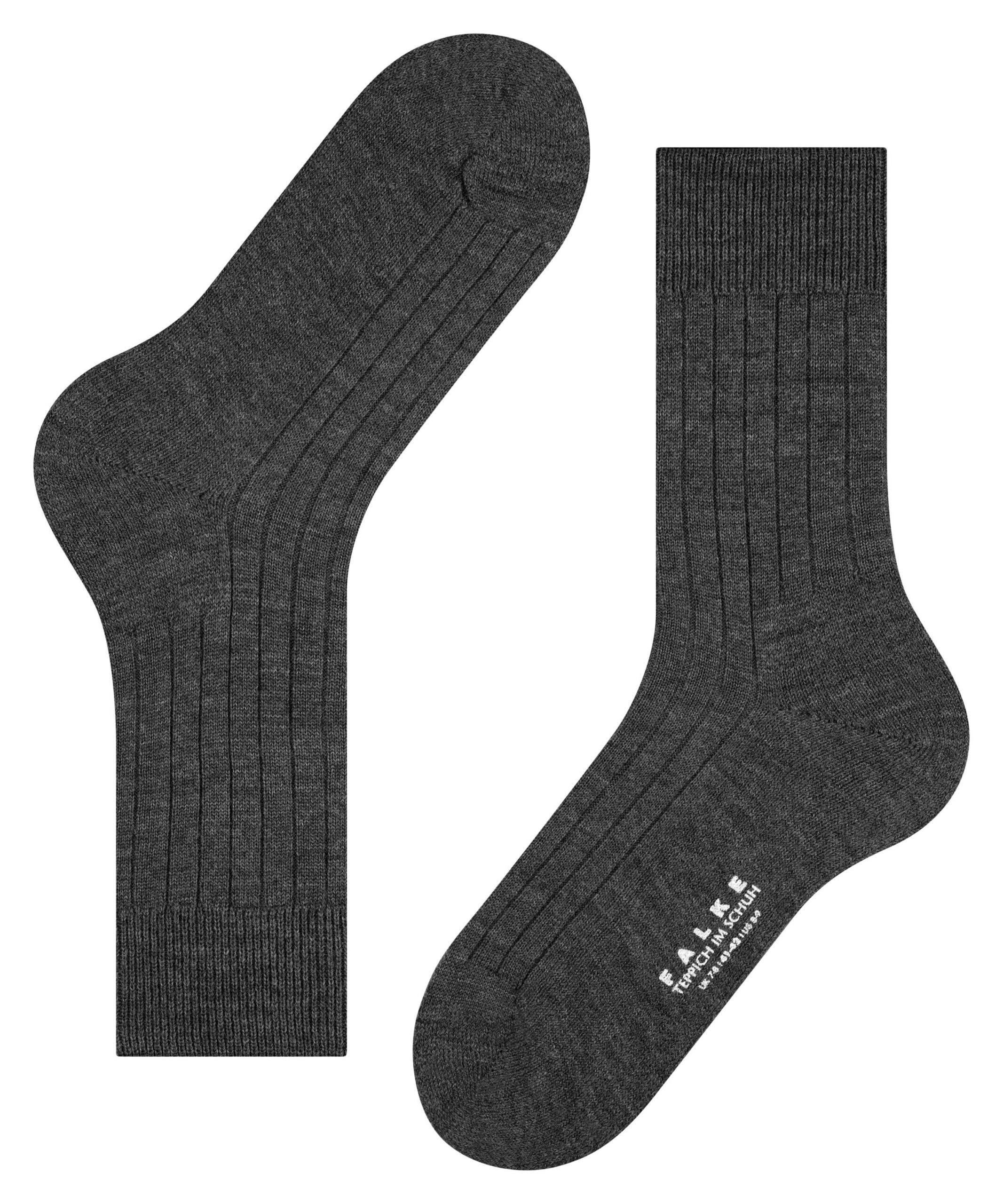 FALKE Herensokken Teppich Im Shuh Dark Grey - Afbeelding 5