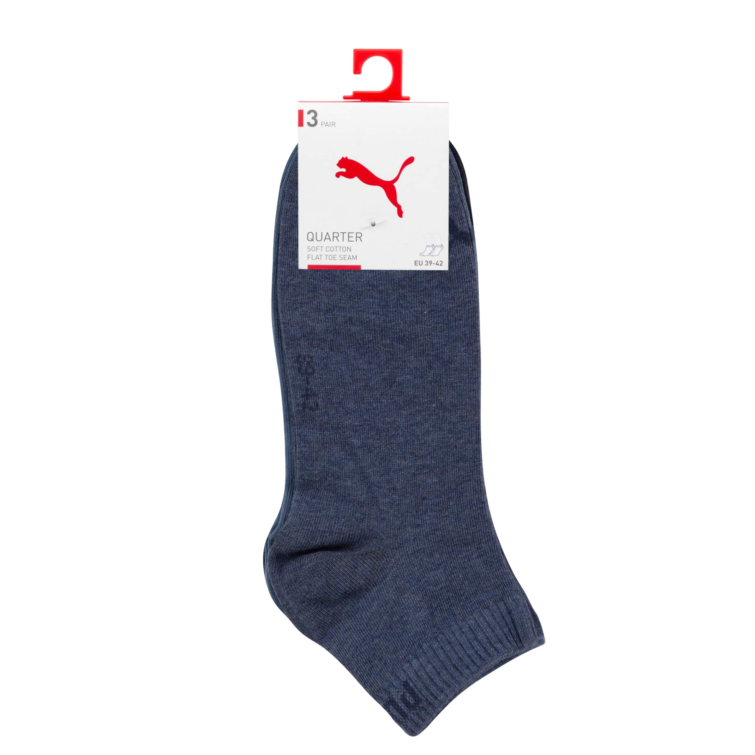 PUMA Quartersokken Unisex 3-Pack Wit - Afbeelding 4