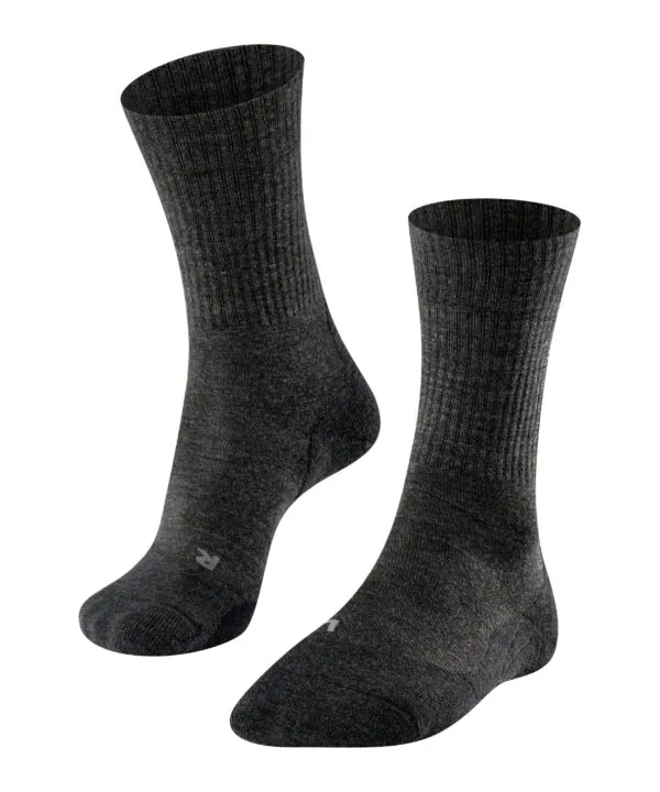 FALKE Dames Wandelsokken TK2 Wool Smog