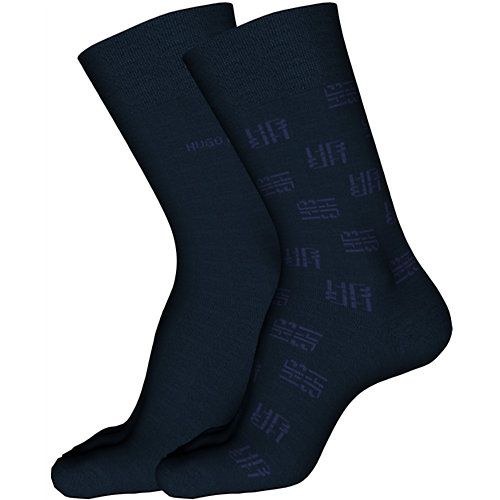 Hugo Boss Minipattern Herensokken 2-Pack Dark Blue - Afbeelding 3