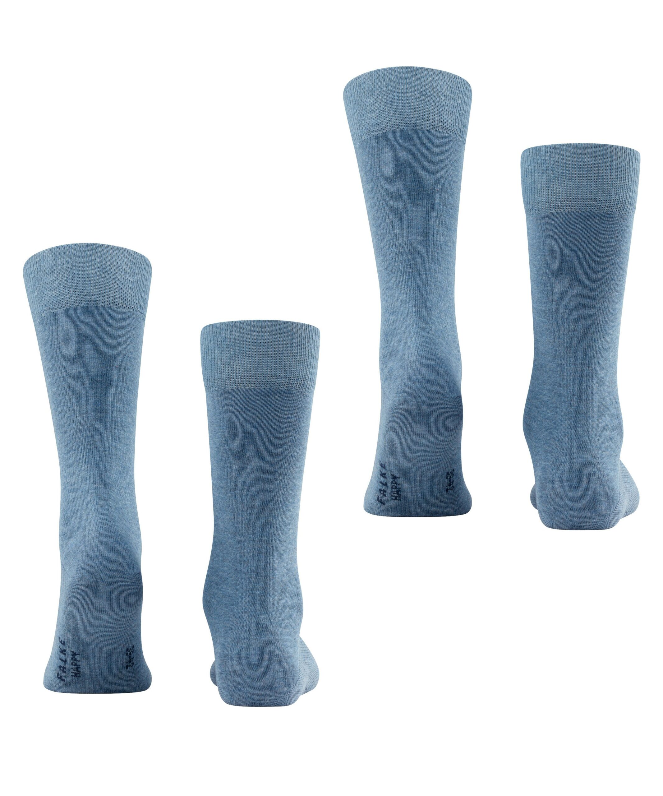 FALKE Herensokken Happy 2-Pack Light Denim - Afbeelding 2