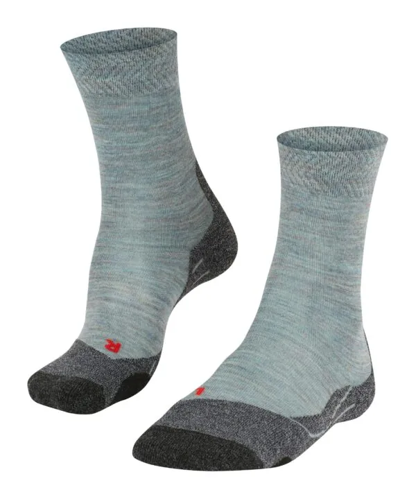 FALKE Dames Wandelsokken TK2 Melange Smoke Blue