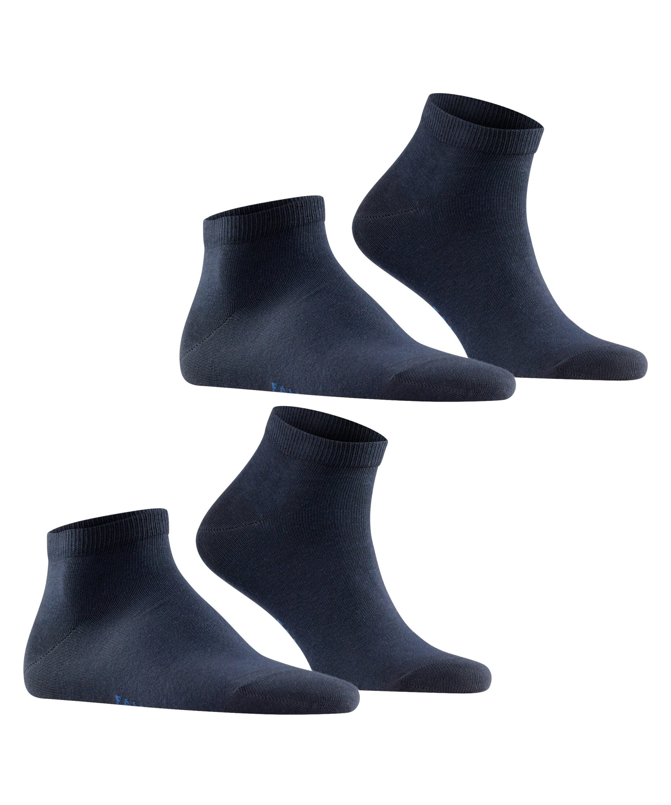 FALKE Heren Sneakersokken Happy 2-Pack Dark Navy - Afbeelding 3