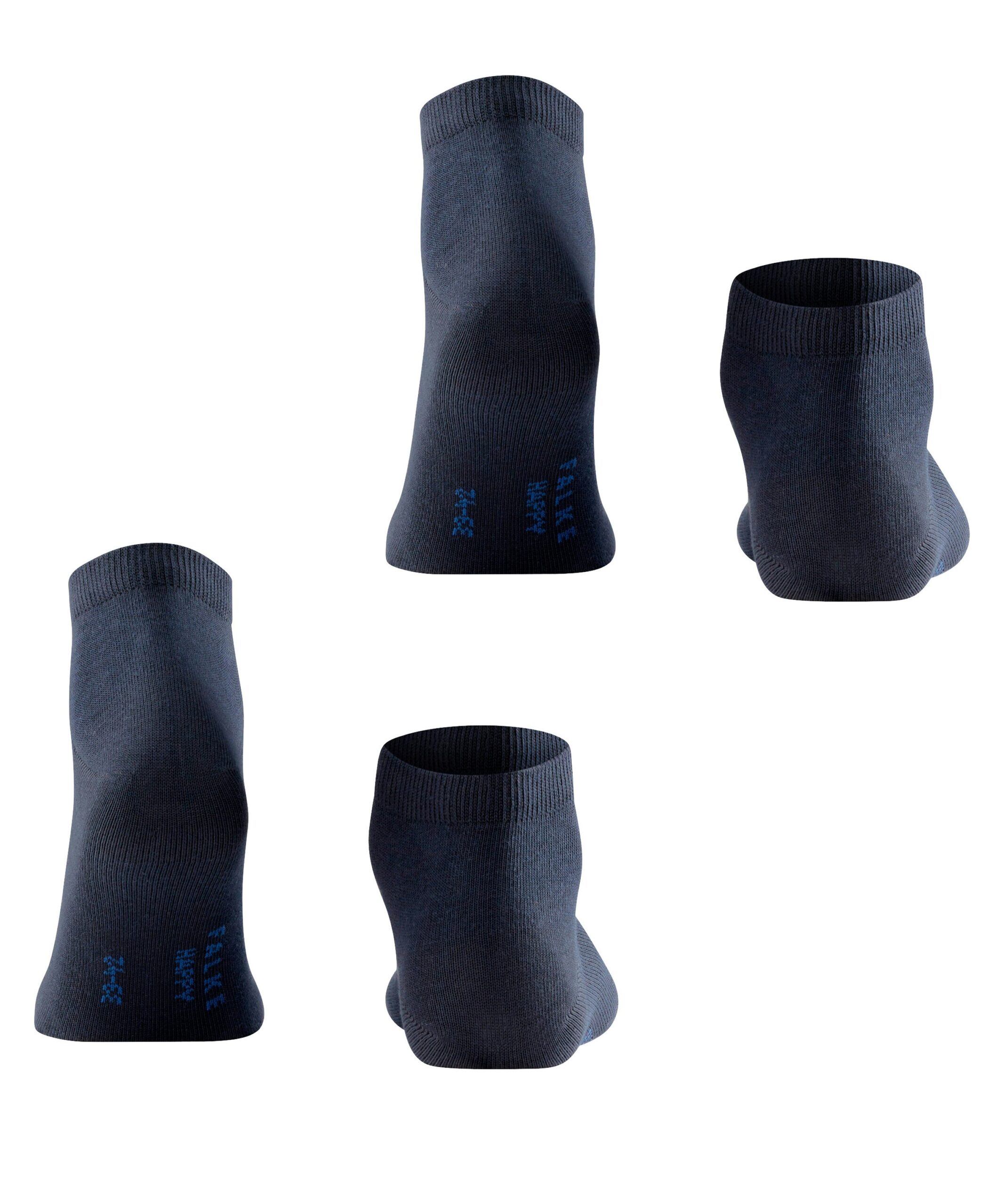 FALKE Heren Sneakersokken Happy 2-Pack Dark Navy - Afbeelding 2