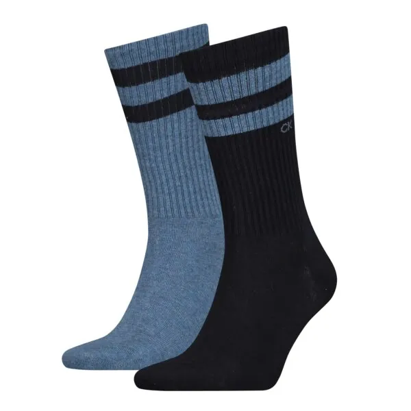 Calvin Klein Heren Sportsokken 2-Pack Stripes Demim