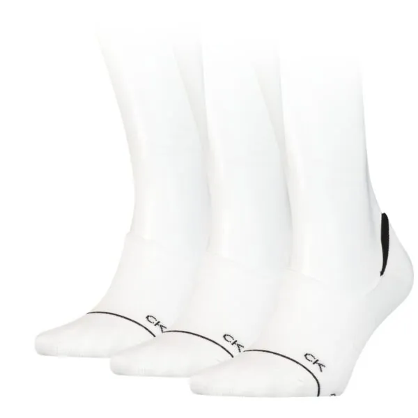 Calvin Klein Dames Footies High Cut Athleisure 3-Pack Wit