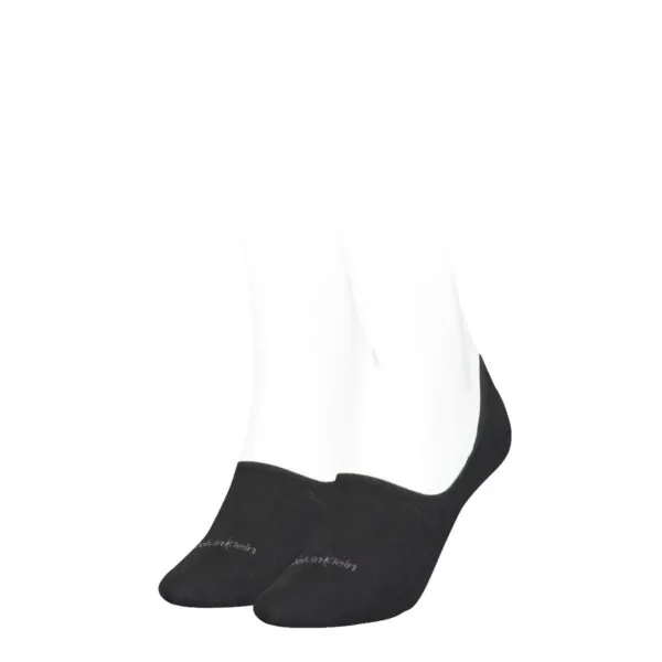 Calvin Klein Dames Footies Mid Cut 2-Pack Zwart