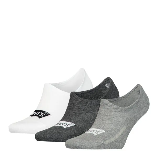 Levi’s Heren Footies High Cut Batwing Logo 3-Pack Grey Combo