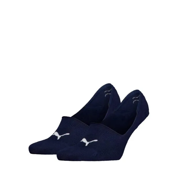 PUMA Unisex Footies Mid Cut 2-Pack Navy