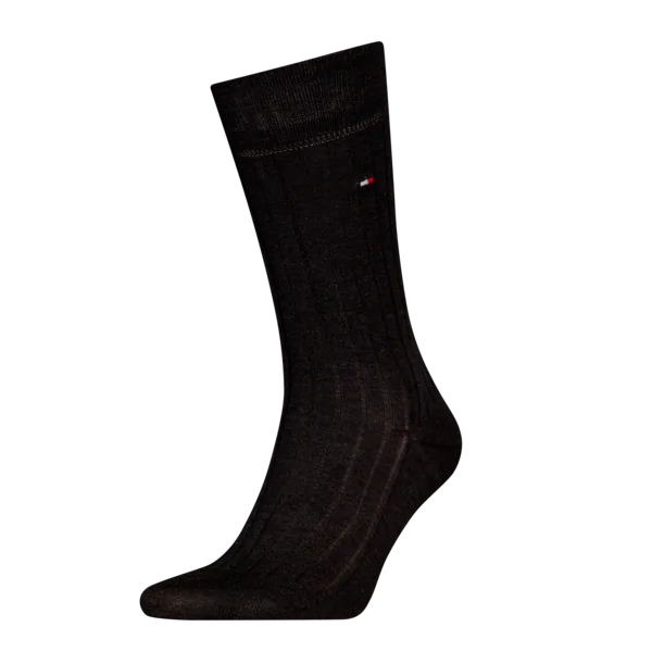Tommy Hilfiger Herensokken Premium Rib Fil D’ecosse Dark Grey Melange
