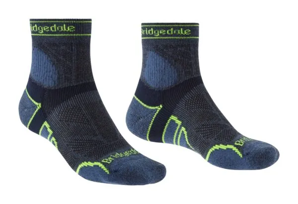 Bridgedale Heren Hardloopsokken Lightweight T2 Quarter Blauw