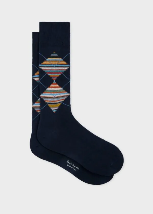 Paul Smith Herensokken Argyle Blauw