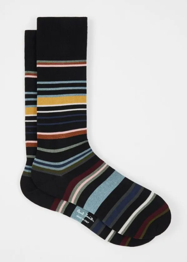 Paul Smith Herensokken Lewis Stripe Zwart