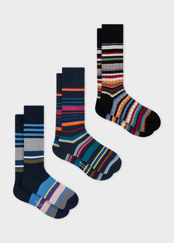 Paul Smith Herensokken Giftbox 3-Pack Stripe
