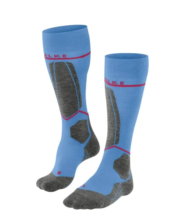 FALKE Dames Skisokken SK4 Compressie Light Wol Blue Note