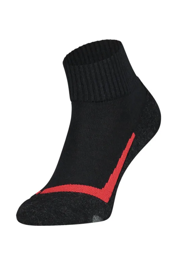 Soga by Eureka  Unisex Merinowollen Quarter Wandelsokken Zwart