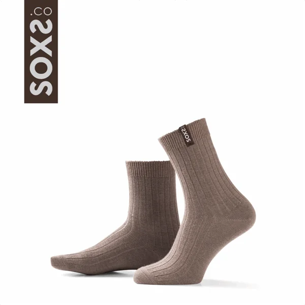 SOXS Herensokken Fine Wool Marron Dusk