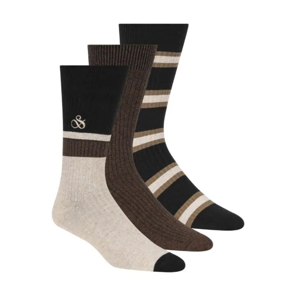 Scotch & Soda Herensokken 3-Pack Medium Beige