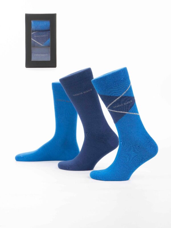 Hugo Boss Giftbox Herensokken 3-pack Blauw