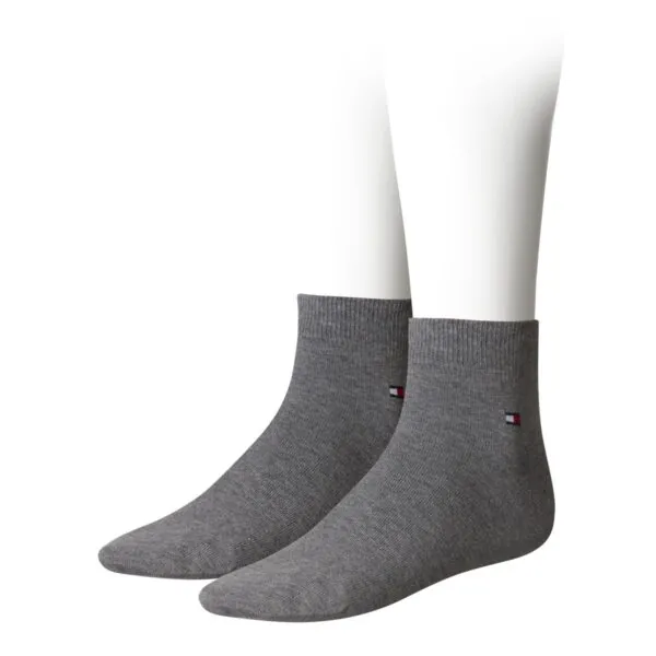 Tommy Hilfiger Quartersokken Heren 2-Pack Middle Grey