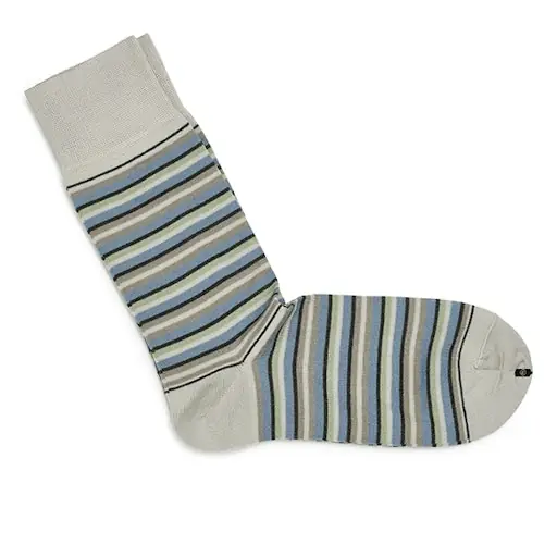 Carlo Lanza Herensokken Katoen Stripe Sand - Afbeelding 3