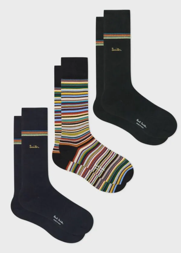 Paul Smith Herensokken Giftbox 3-Pack Gold