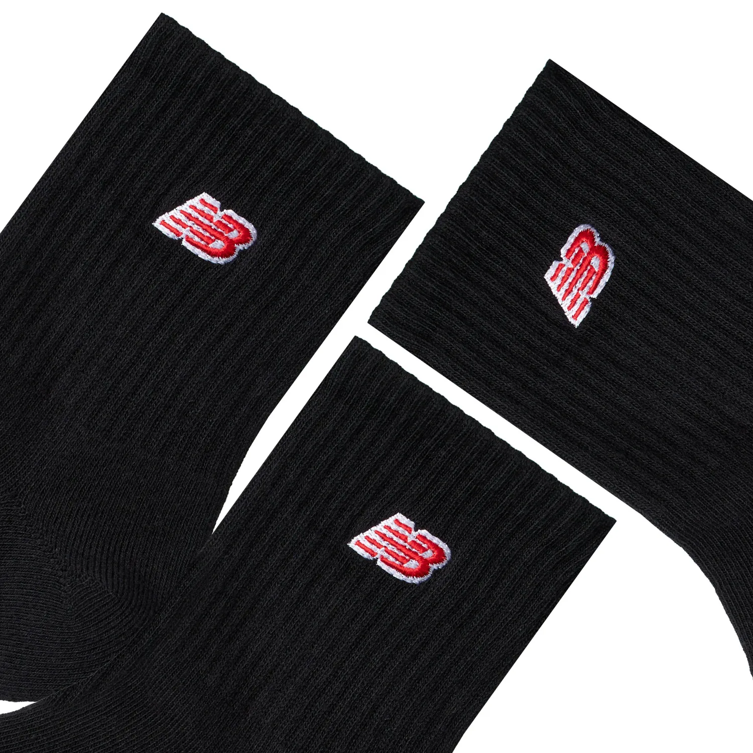 New Balance Unisex Quartersokken Patch Logo 3-Pack Zwart - Afbeelding 3
