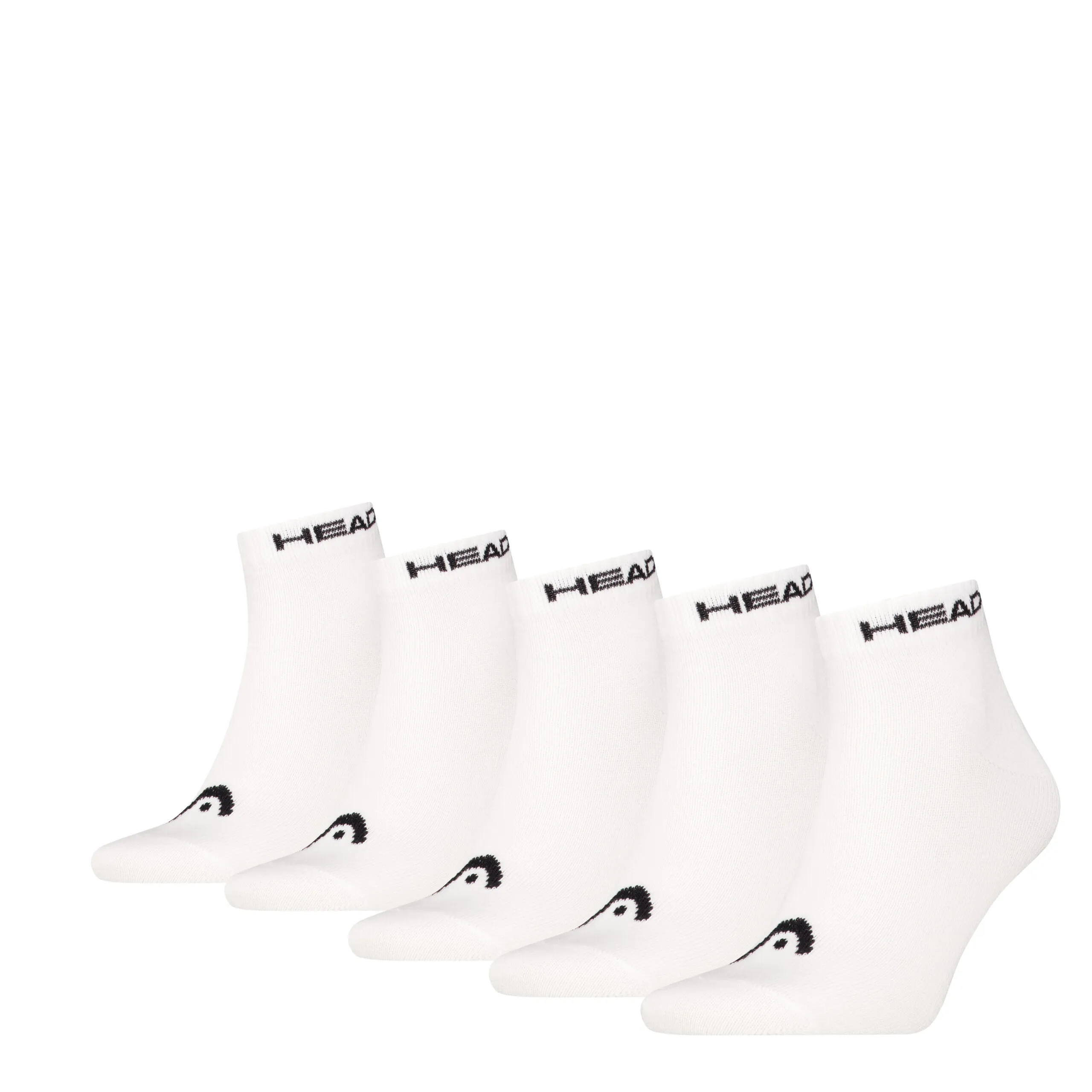 HEAD Unisex Quartersokken 5-Pack Wit