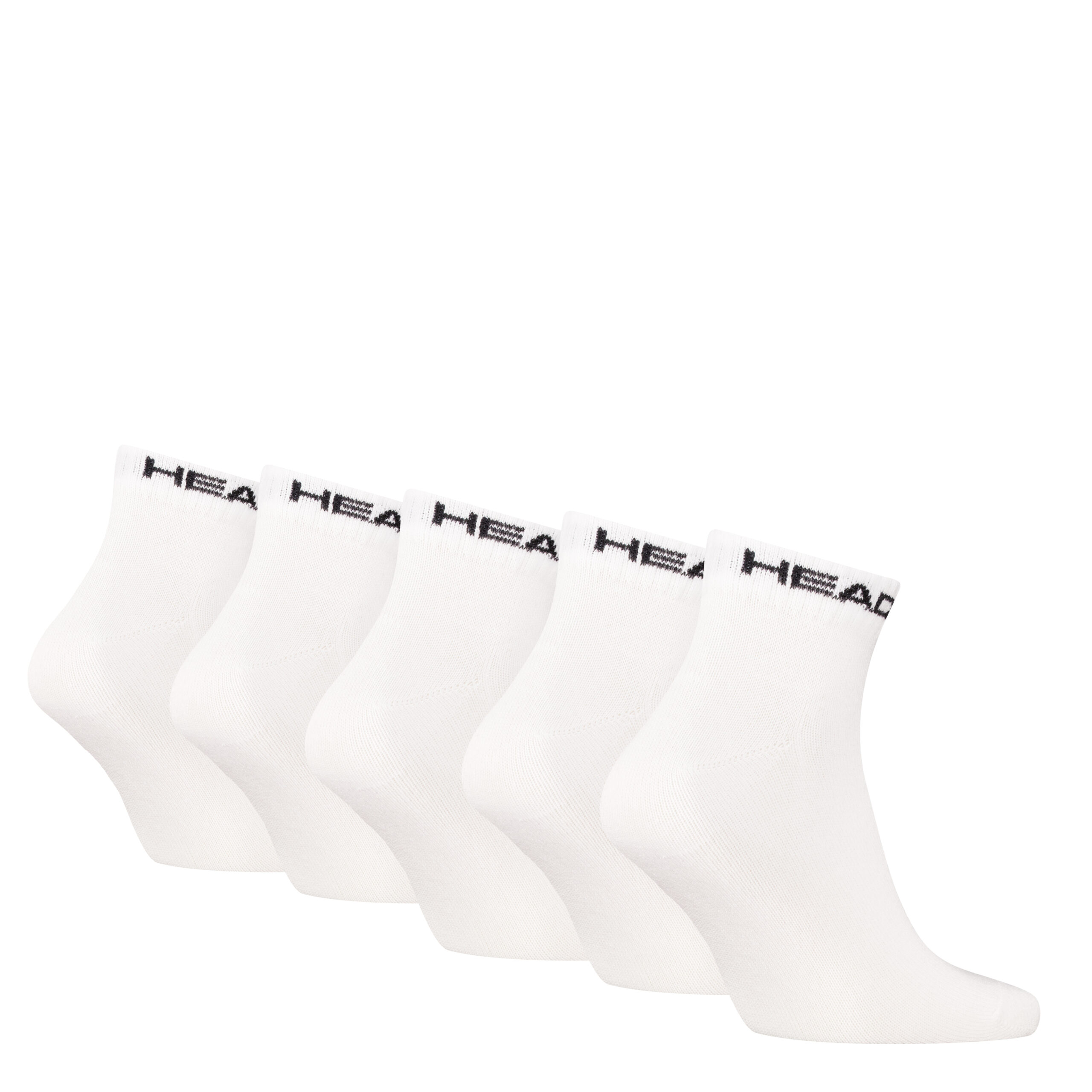 HEAD Unisex Quartersokken 5-Pack Wit - Afbeelding 2